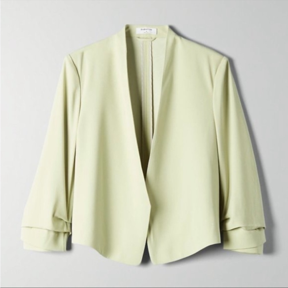 Aritzia Babaton Power Short Blazer in Pistachio Green